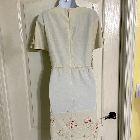 Vintage Handmade Floral Cream Dress - Picture 2 of 13